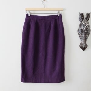 Vintage Louis Feraud Classic Purple Pencil Skirt , Size Small
